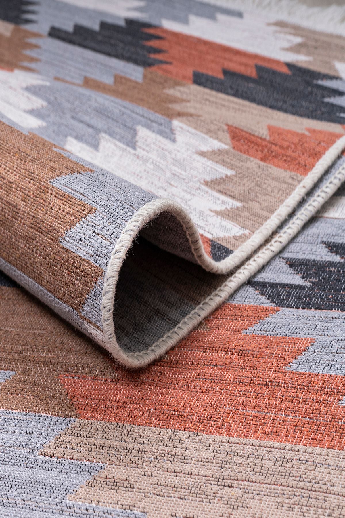 Modern Çift Taraflı Yıkanabilir Pamuk Saçaklı Dokuma Dekoratif Yolluk Halı Kilim