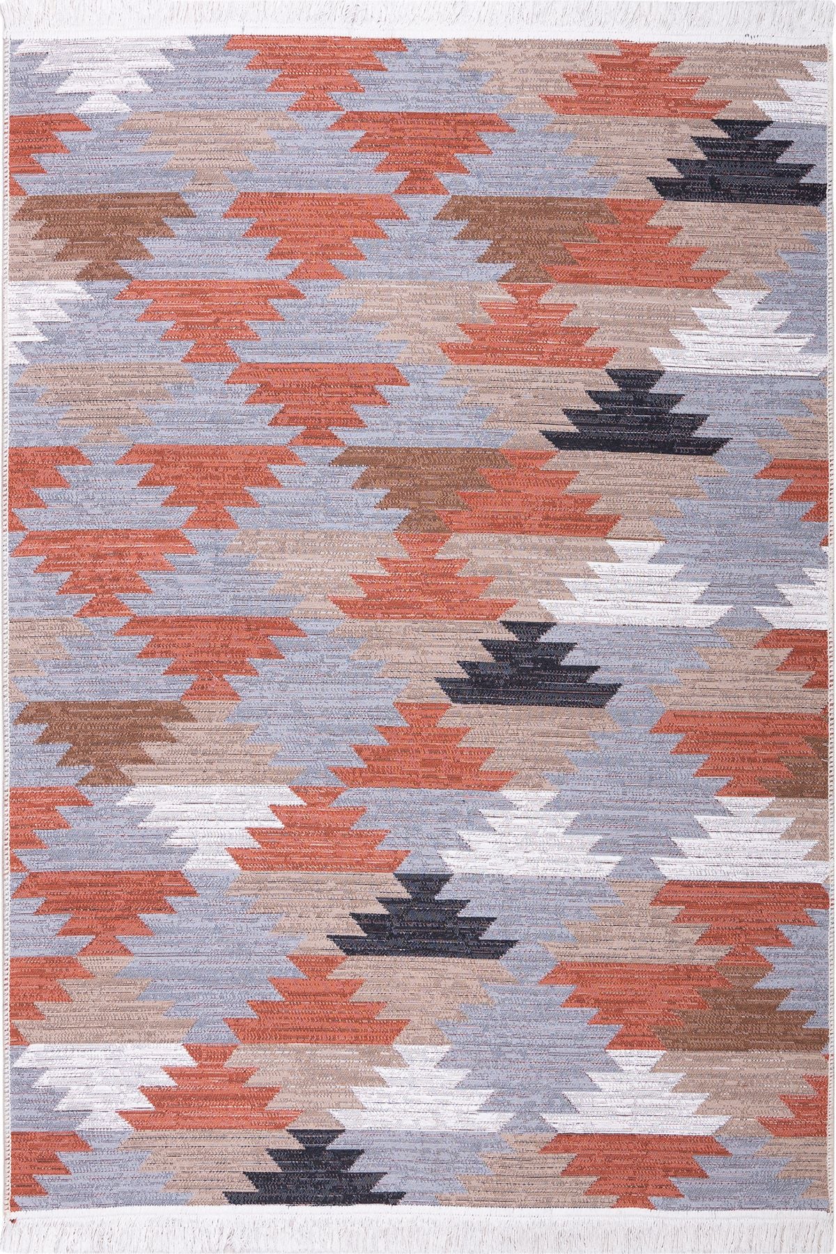 Modern Çift Taraflı Yıkanabilir Pamuk Saçaklı Dokuma Dekoratif Yolluk Halı Kilim