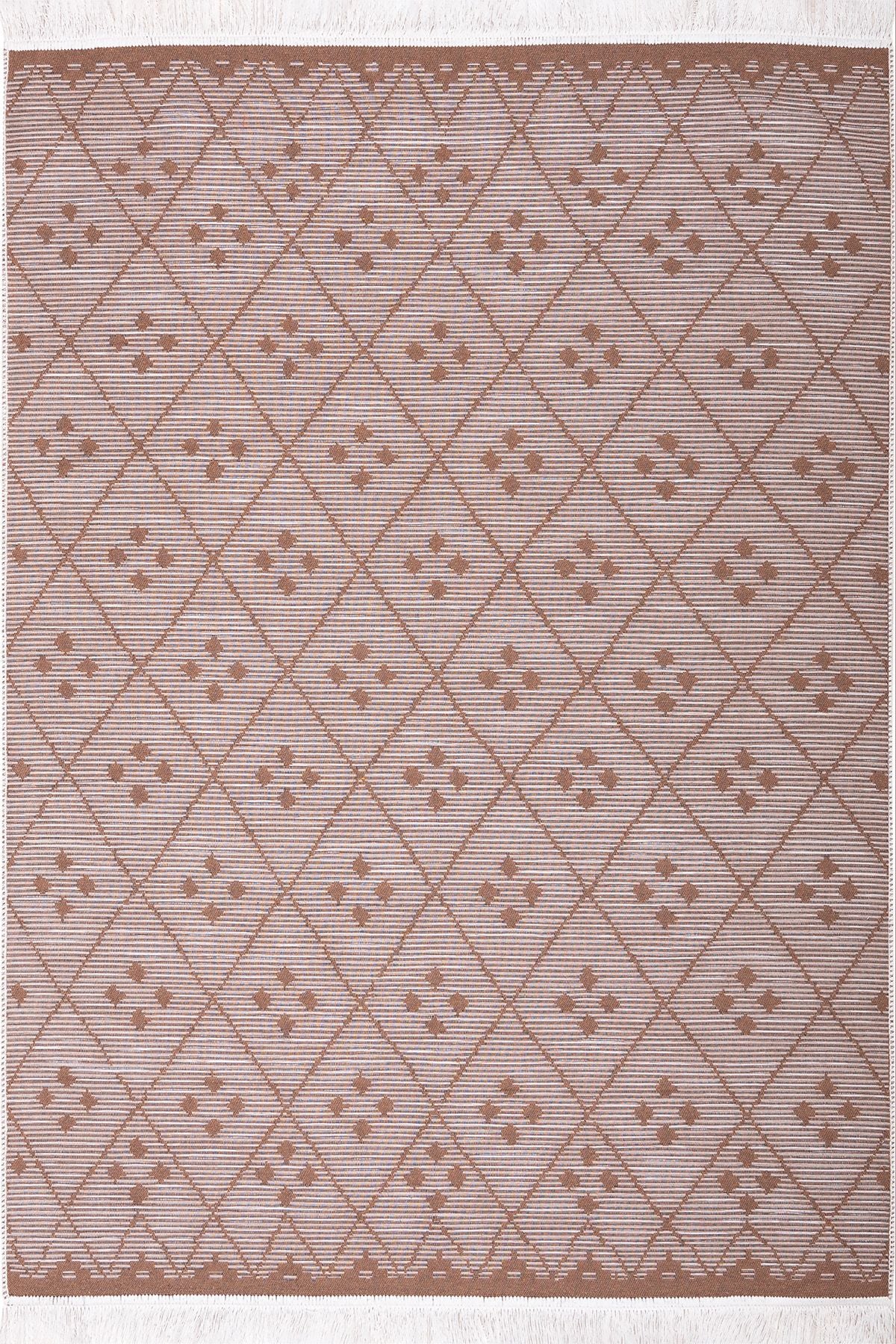 Modern Çift Taraflı Yıkanabilir Pamuk Saçaklı Dokuma Dekoratif Yolluk Halı Kilim