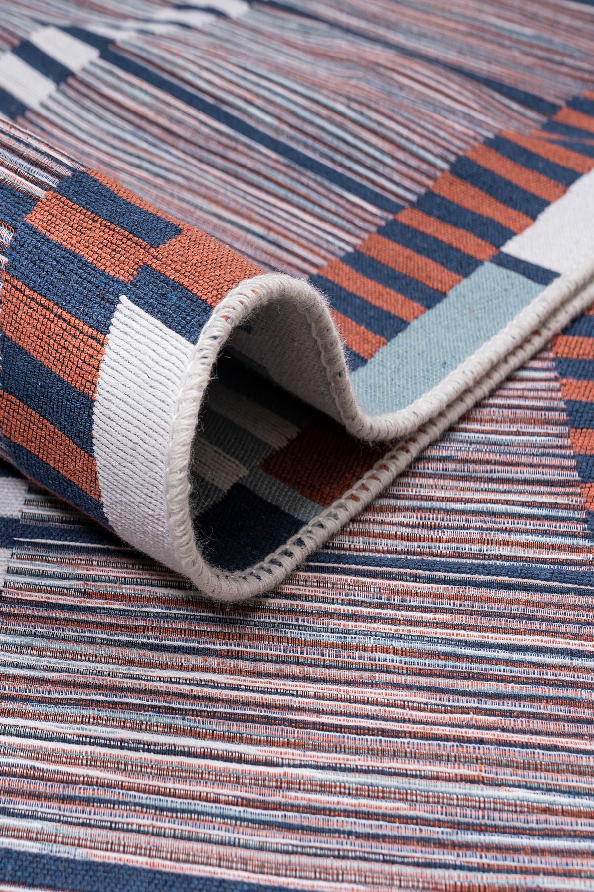 Modern Çift Taraflı Yıkanabilir Pamuk Saçaklı Dokuma Dekoratif Yolluk Halı Kilim