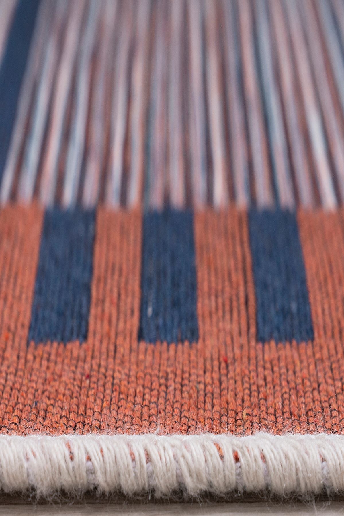 Modern Çift Taraflı Yıkanabilir Pamuk Saçaklı Dokuma Dekoratif Yolluk Halı Kilim