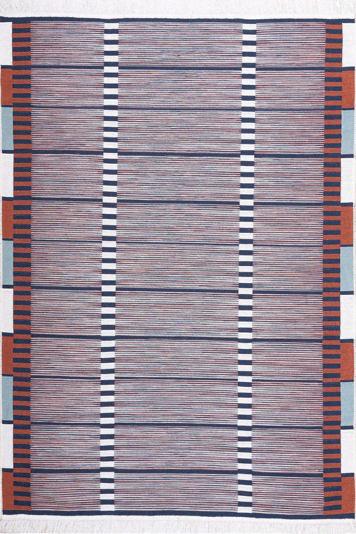 Modern Çift Taraflı Yıkanabilir Pamuk Saçaklı Dokuma Dekoratif Yolluk Halı Kilim