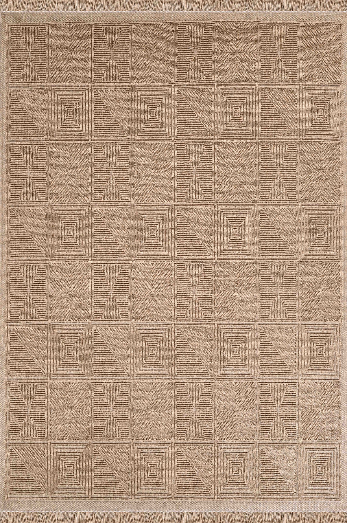 Natura 6661 %100 Doğal Jüt Kilim Bej Renkli Yumuşak Dokulu Şık Tasarımlı Kilim Modern Dokuma Kilim