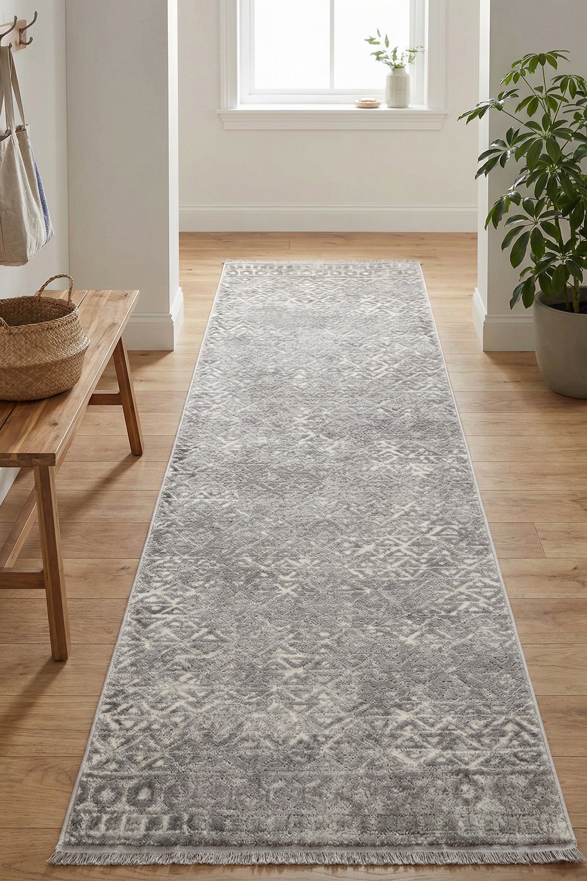 Notta 1108 Gri Yumuşak Dokulu Salon Mutfak Koridor Oturma Odası Yolluk Halı Makine Halısı