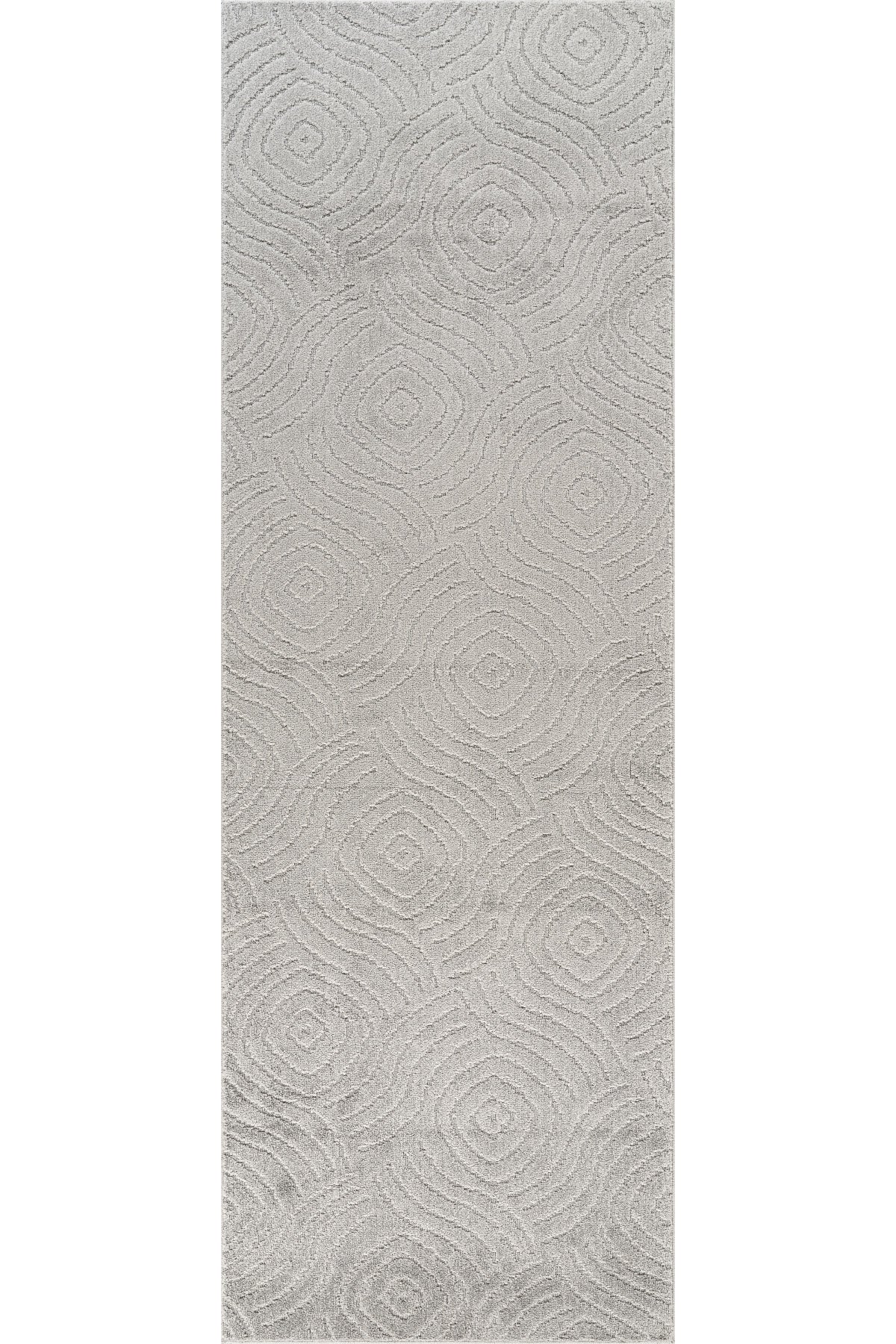 Rivon RN04 Gri Yumuşak Dokulu Kaymaz Taban Salon Mutfak Koridor Oturma Odası Yolluk Halı