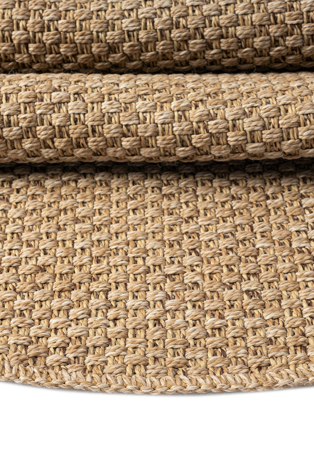 Rusticana 3101 Naturel Jüt Halı Modern Örme Yuvarlak Kilim