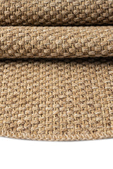 Rusticana 3101 Naturel Jüt Halı Modern Örme Yuvarlak Kilim