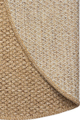 Rusticana 3101 Naturel Jüt Halı Modern Örme Yuvarlak Kilim