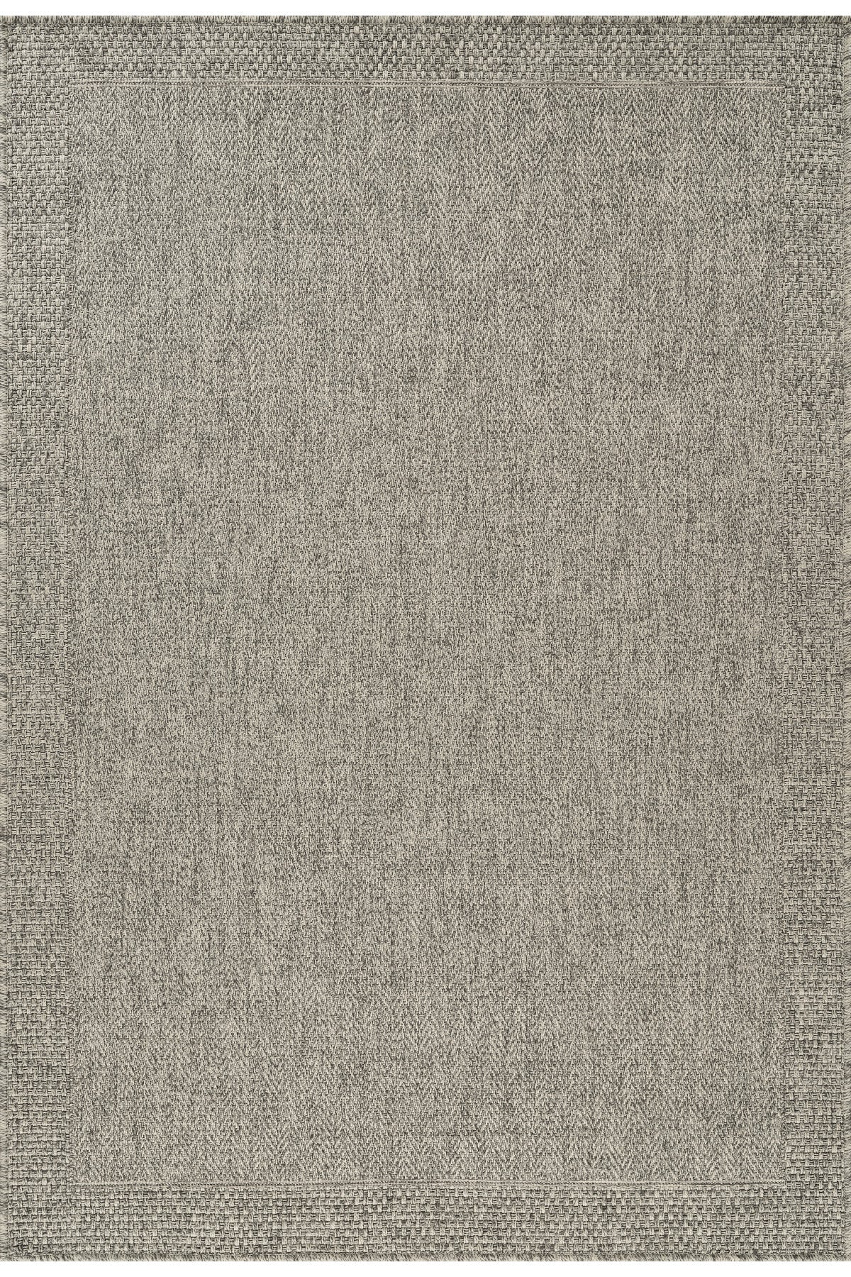 Rusticana 3109 Gri Naturel Jüt Halı Modern Örme Kilim Rusticana_3109