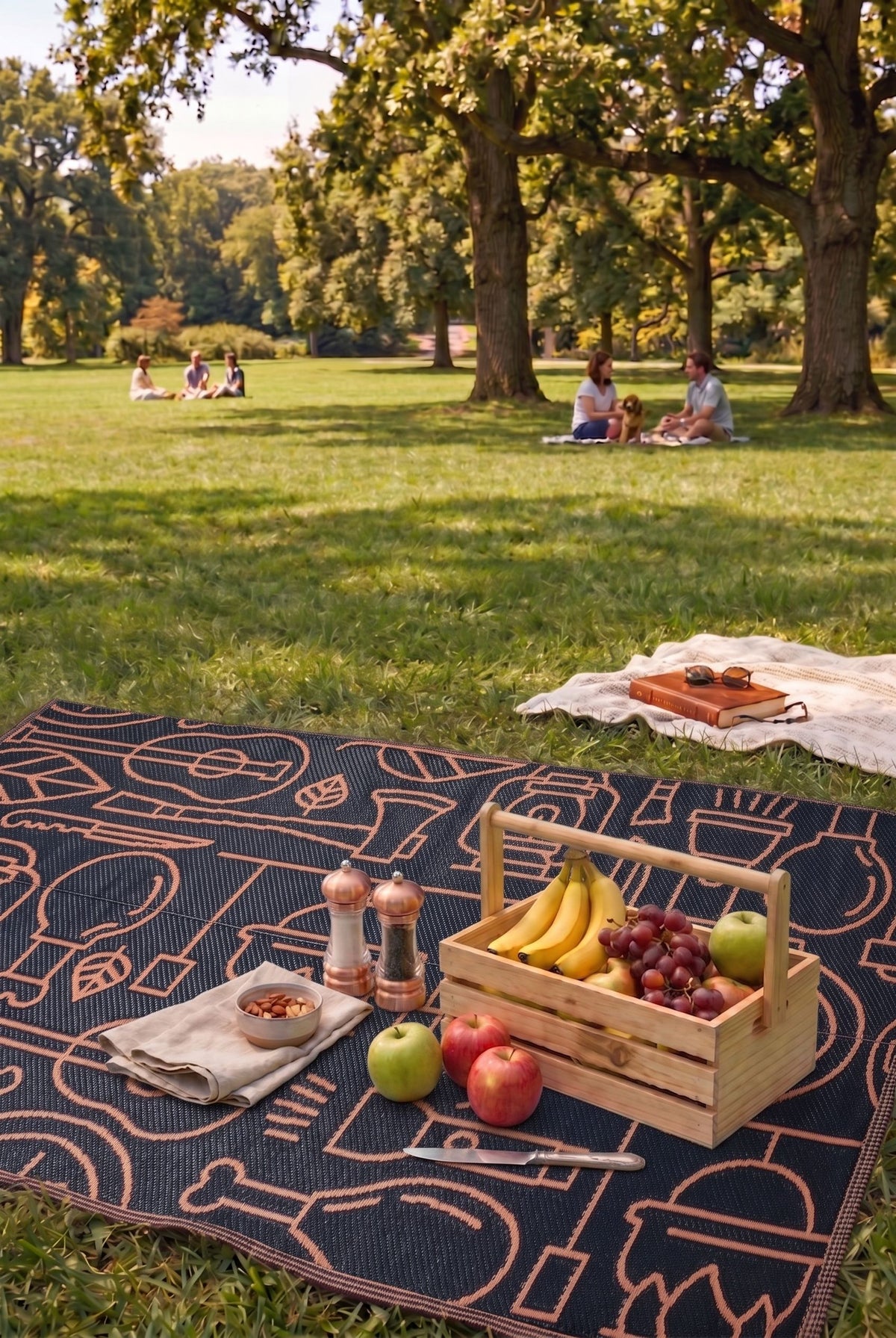 Savana 8810 Plaj Kamp Piknik Bahçe Halısı Balkon Teras Hasır Mat Savan Halı