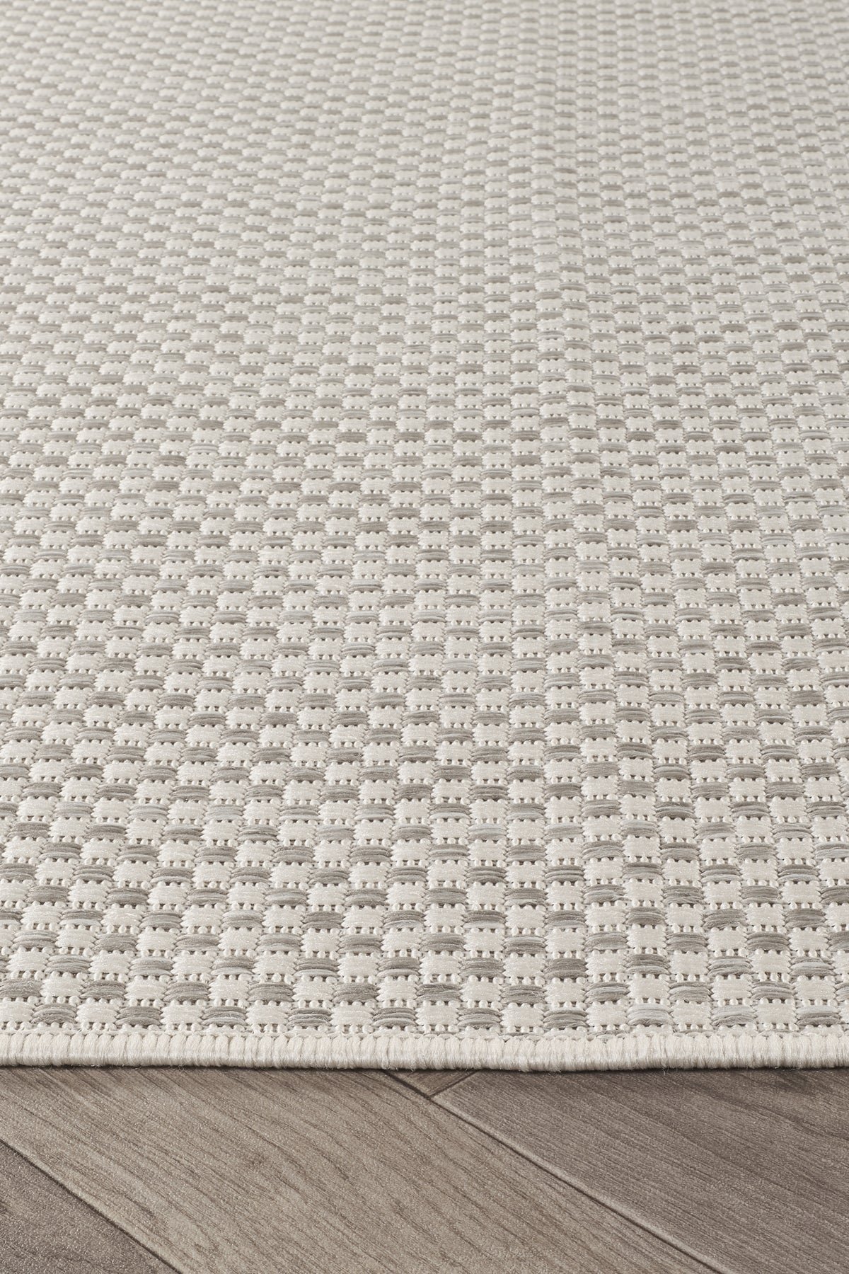 Sisalux 3082 Beyaz Gri Yuvarlak Sisal Dokuma Jüt Kilim Hav Toz Vermez Mutfak Oturma Odası Halısı