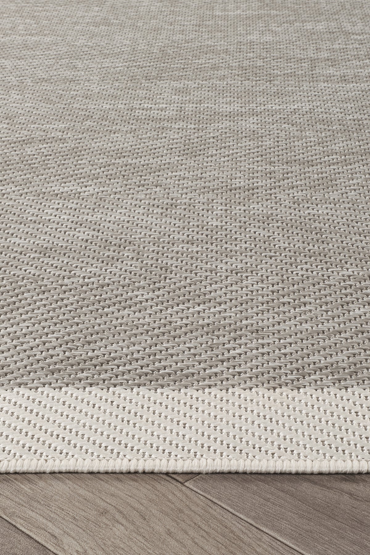 Sisalux 3087 Gri Beyaz Sisal Dokuma Jüt Kilim Hav Toz Vermez Halı Salon Mutfak Oturma Odası Halısı