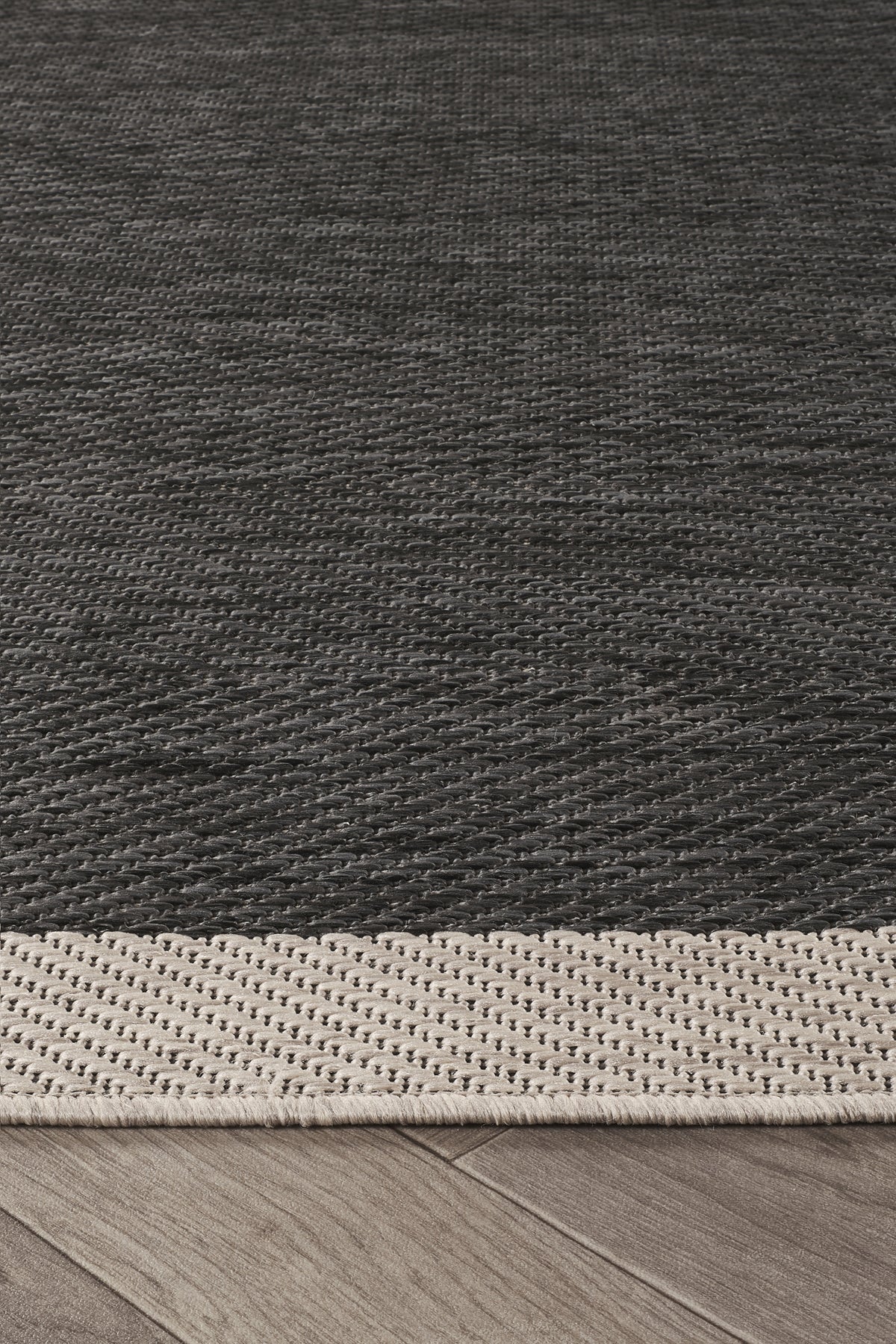 Sisalux 3089 Antrasit Sisal Yuvarlak Sisal Dokuma Jüt Kilim Hav Toz Vermez Mutfak Oturma Odası Halısı